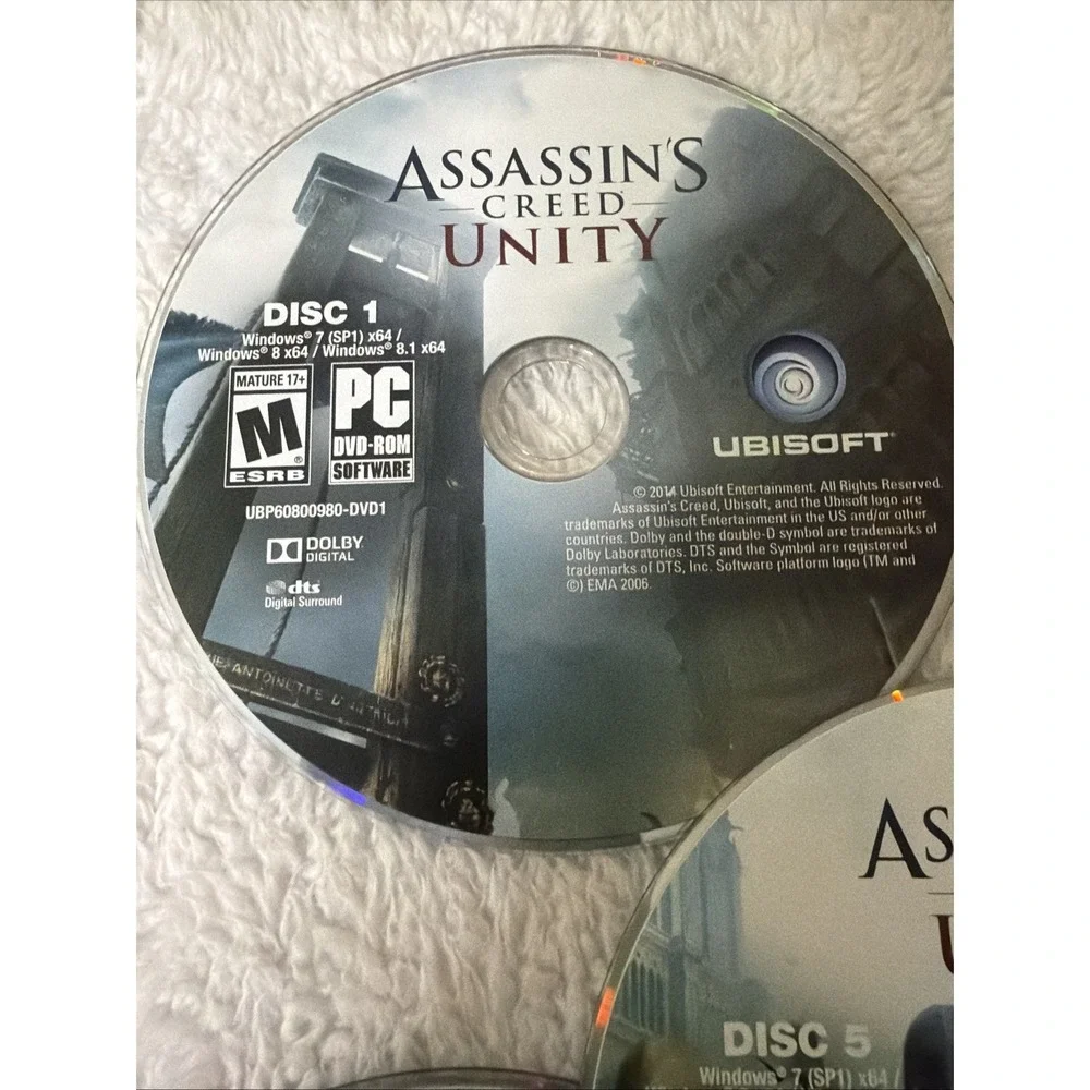 Assassins's Creed PC CD ROM VTG 5 Disc Set Chemical Revolution Mission Ubisoft